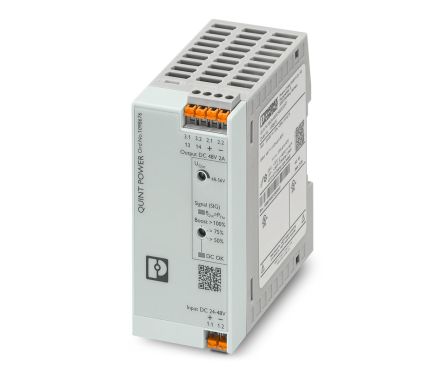 Phoenix Contact QUINT POWER DC-DC Converter, 48V dc/, 24 → 48 V dc Input, DIN Rail Mount [1098676]; 255-9442
