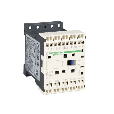 Schneider Electric TeSys K LP4K Contactor, 3-Pole, 12 A, 1 NO + 1 NC [LP4K12103BW3]; 256-6630