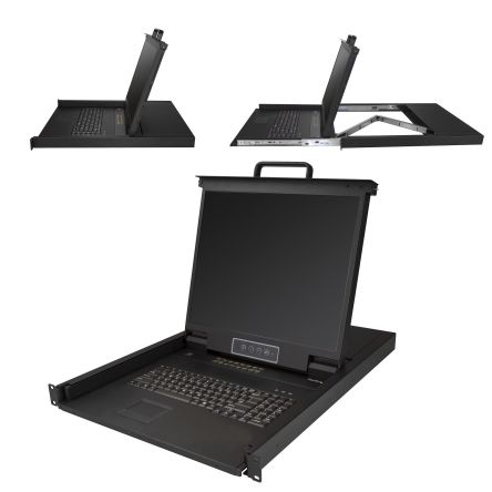 StarTech.com 16 Port USB USB, VGA Console, 1280 x 1024 Maximum Resolution [RKCONS1916K]; 256-7003