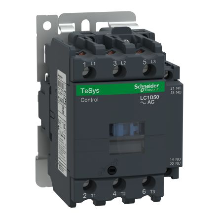Schneider Electric TeSys D LC1D Contactor, 230 V Coil, 3-Pole, 50 A, 1 NO + 1 NC [LC1D50P7S335]; 257-0776