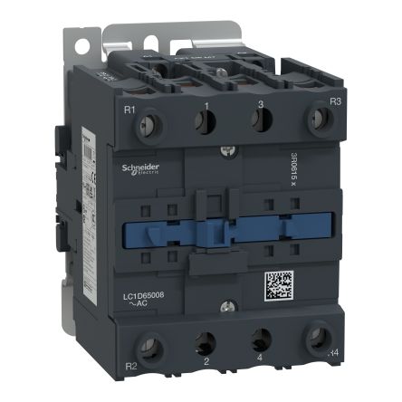 Schneider Electric TeSys D LC1D Contactor, 4-Pole, 80 A, 1 NO + 1 NC [LC1D65008B7]; 257-0778