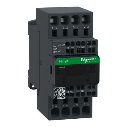 Schneider Electric TeSys D LC1D Contactor, 4-Pole, 32 A, 1 NO + 1 NC [LC1DT323BD]; 257-0869