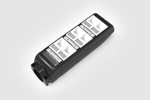 HellermannTyton Connectivity HT-POD Series, Angled Cat6 6 Way Angled Adaptors,With Shielded Shield Type [HT-POD-25MM-6P]; 261-5327