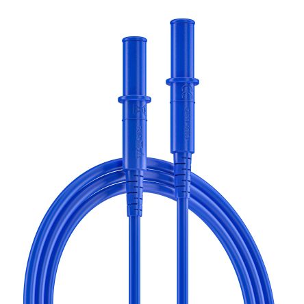 RS PRO Test Leads, 10A, 1000V, Blue, 500mm Lead Length [0]; 261-6484