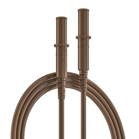 RS PRO Test Leads, 10A, 1000V, Brown, 3m Lead Length [0]; 261-6494