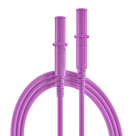 RS PRO Test Leads, 10A, 1000V, Purple, 500mm Lead Length [0]; 261-6496
