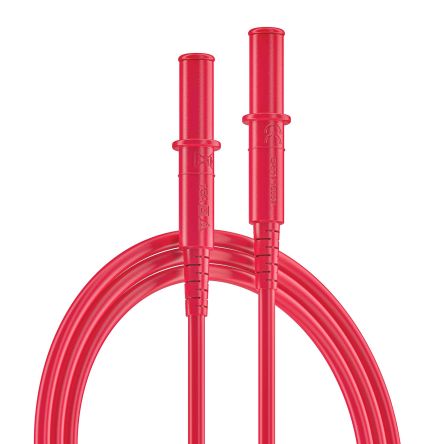 RS PRO Test Leads, 10A, 1000V, Red, 1m Lead Length [0]; 261-6504