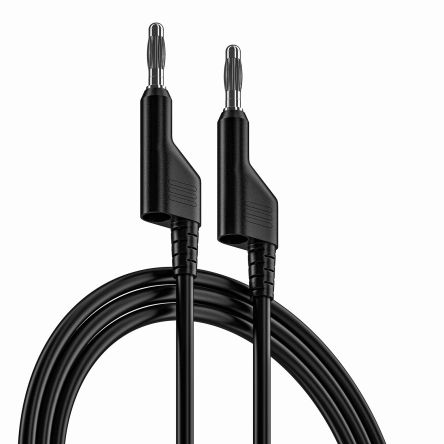 RS PRO Test Leads, 10A, 1000V, Black, 1m Lead Length [0]; 261-6518