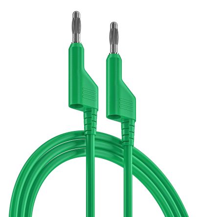 RS PRO Test Leads, 10A, 1000V, Green, 3m Lead Length [0]; 261-6535