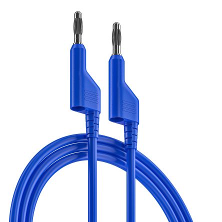 RS PRO Test Leads, 10A, 1000V, Blue, 500mm Lead Length [0]; 261-6537