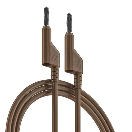 RS PRO Test Leads, 10A, 1000V, Brown, 500mm Lead Length [0]; 261-6544