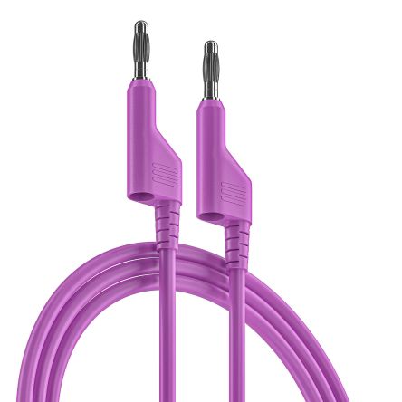 RS PRO Test Leads, 10A, 1000V, Purple, 1m Lead Length [0]; 261-6551