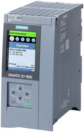 Siemens SIMATIC S7-1500R Series PLC CPU for Use with SIMATIC S7-1500 Series, Digital Output, 0-Input, Profibus, [6ES7515-2RN03-0AB0]; 265-0920
