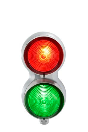 RS PRO Green, Red Traffic Light LED Beacon, 2 Lights, 120 → 240 V ac, Surface Mount [0]; 265-5872