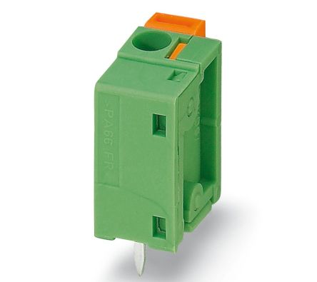 Phoenix Contact PCB Terminal Block, 7.62mm Pitch, Through Hole Mount, 1-Row [1790490]; 265-7391