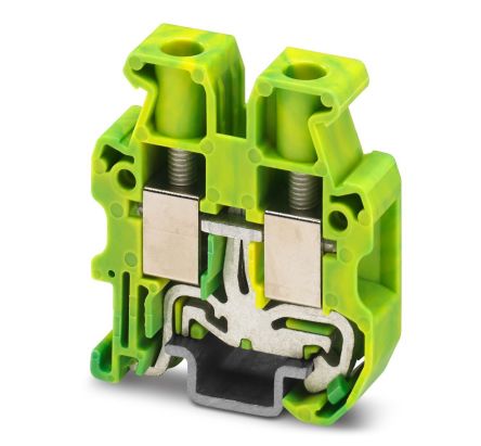 Phoenix Contact 3248040 Green, Yellow, 2-Level, Screw Termination [3248040]; 265-7602