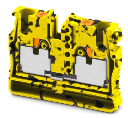 Phoenix Contact 3249007 Black, Yellow, 2-Level, Push In Termination [3249007]; 265-7605