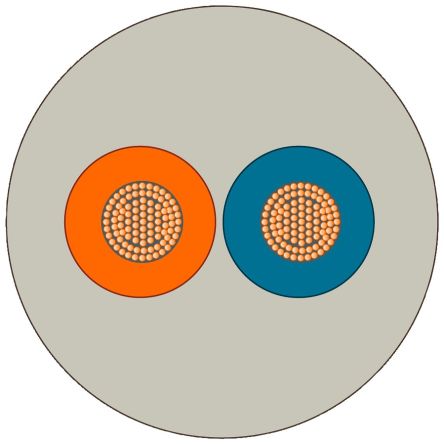 Siemens Multicore Mains Power Cable, 2 Cores, 0.75 mm², 2000m [6XV18128A]; 265-8830