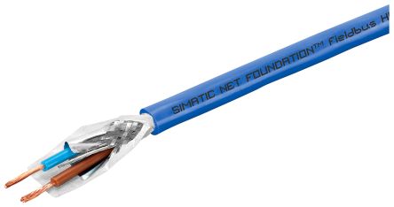 Siemens Multicore Mains Power Cable, 2 Cores, Aluminium foil with a braided tin-plated copper wire screen Shield [6XV18305GH10]; 265-8870