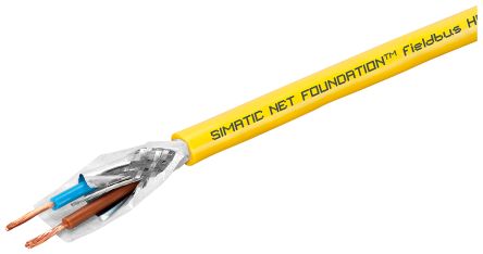 Siemens Multicore Industrial Cable, 2 Cores, 1000m, Aluminium foil with a braided tin-plated copper wire screen Shield [6XV18305HH10]; 265-8871