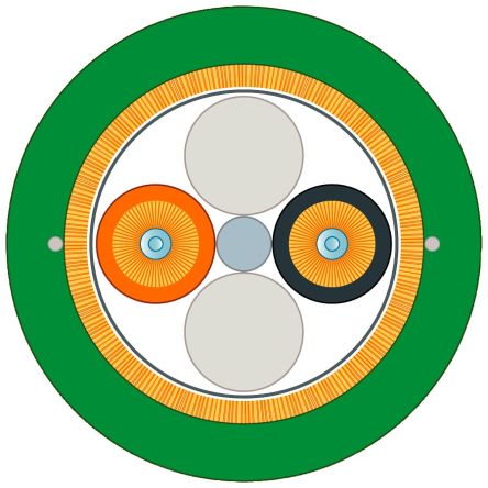 Siemens PCF Series Multicore Industrial Cable, 2 Cores, 150m, Fibre Optic Cable [6XV18613CT15]; 265-8905