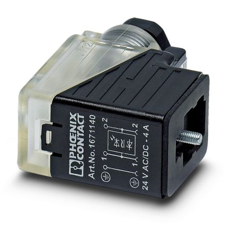 Phoenix Contact DIN 43650 Solenoid Connector, 24 V Voltage [1671140]; 265-9073