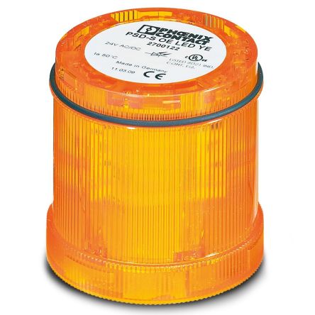 Phoenix Contact Yellow Signal Tower, 24 V, LED Bulb, AC/DC [2700122]; 265-9088