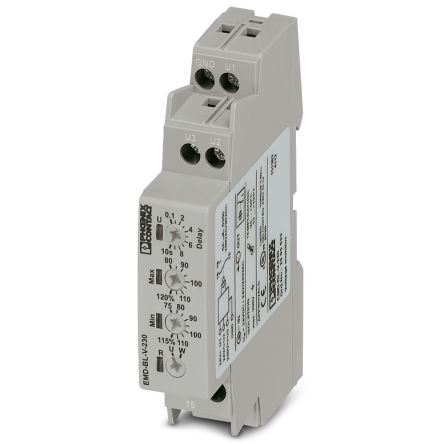 Phoenix Contact Voltage Monitoring Relay, 1 Phase, SPDT [2903523]; 265-9114