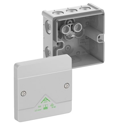 Spelsberg Grey Polystyrene Junction Box, IP66, 87 x 87 x 52mm [80240001]; 266-2426
