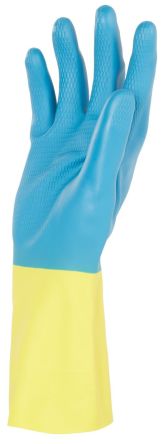 Kimberly Clark G80 Blue Latex Chemical Resistant Gloves, Size 10, Latex, Neoprene Coating [38744]; 266-4332