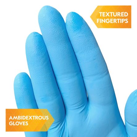 Kimberly Clark G10 Blue Powdered Nitrile Disposable Gloves, Size L, 1000 per Pack [54188]; 266-4342