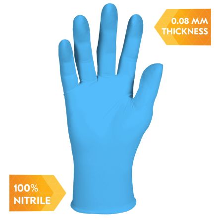 Kimberly Clark G10 Blue Powdered Nitrile Disposable Gloves, Size M, 1000 per Pack [54333]; 266-4345