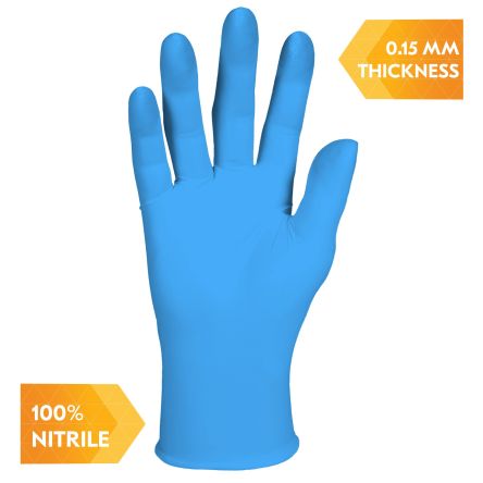Kimberly Clark G10 Blue Powdered Nitrile Disposable Gloves, Size M, 1000 per Pack [54422]; 266-4351