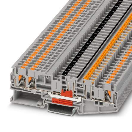 Phoenix Contact 1251104 Grey, 3-Level, Push In Termination [1251104]; 267-1609