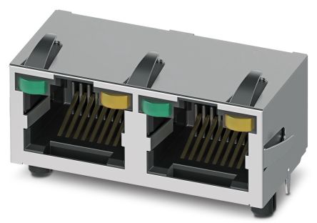Phoenix Contact CUC Series Female RJ45 Connector, PCB Mount 2 -Way [1337254]; 267-1825