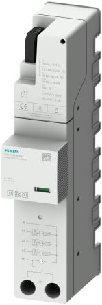Siemens 3+N/PE Phase Surge Protector, SCCR 25kA, 1.5kV, Busbar System Mount [5SD7444-8KK21]; 267-5890