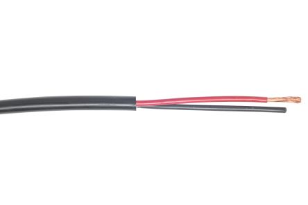 S2Ceb-Groupe Cae 2 Core Speaker Cable, 2.5 mm² CSA, 7.7mm od, 100m, Black [FHP225FRNC]; 267-6675
