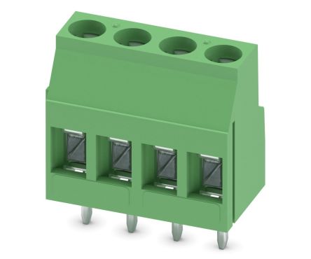 Phoenix Contact MKDS Series PCB Terminal Block, 4-Contact, 5.08mm Pitch, PCB Mount, 1-Row, Screw Termination [1712805]; 268-4631