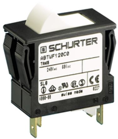 Schurter CBE Thermal Circuit Breaker - TA45 2 Pole 240V ac Voltage Rating Snap-In, 15A Current Rating [4430.0031]; 269-3822