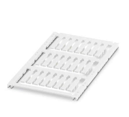 Phoenix Contact 9 (23X4), UCT-WMCO 2 Clip On Cable Marker, White, Pre-printed "Unlabeled", 2 → 2.9mm Cable, [0832101]; 269-7854