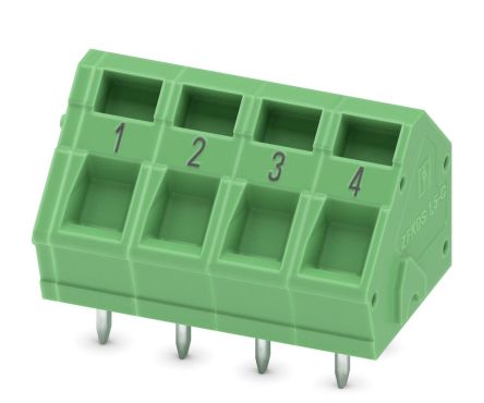 Phoenix Contact 0- 4- EXPROFINET1, 5C-5, ZFKDSA 1 Series PCB Terminal Block, 4-Contact, 5mm Pitch, PCB Mount, 1-Row, [1033571]; 269-7871
