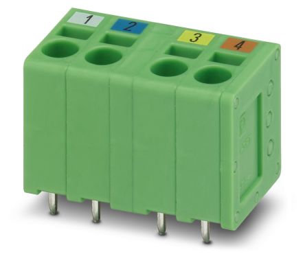Phoenix Contact 5/ 4-V-EX PROFINET 2, SPT 2 Series PCB Terminal Block, 4-Contact, 5mm Pitch, PCB Mount, 1-Row, PCB [1034460]; 269-7874