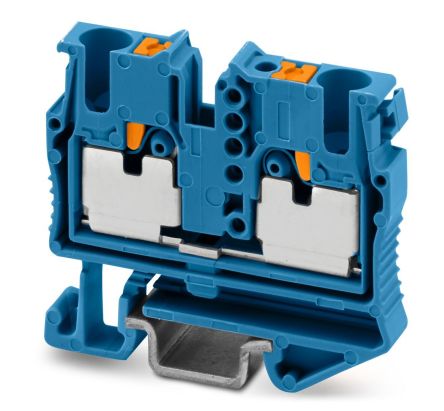 Phoenix Contact 1073605 5-NS 15, MPT 2 Series Blue, 2.5mm², 1-Level, Push In Termination [1073605]; 269-7895