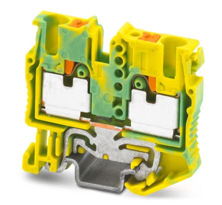 Phoenix Contact 1073761 5-NS 15, MPT 2 Series Green/Yellow, 2.5mm², 1-Level, Push In Termination [1073761]; 269-7896