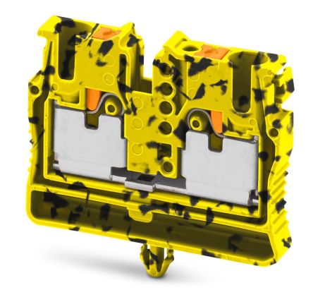Phoenix Contact 1073762 5-NS 15, MPT 2 Series Black, Yellow, 2.5mm², 1-Level, Push In Termination [1073762]; 269-7897