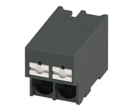 Phoenix Contact 0 P20 R24, 5/ 2-H-5, SPT-THR 2 Series PCB Terminal Block, 2-Contact, 5mm Pitch, Through Hole Mount, [1135280]; 269-7954