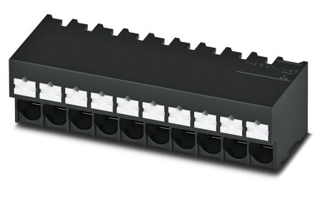 Phoenix Contact 0 P20 R44, 5/ 5-H-5, SPT-THR 2 Series PCB Terminal Block, 5-Contact, 5mm Pitch, Through Hole Mount, [1135284]; 269-7957
