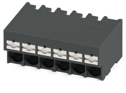 Phoenix Contact 0 P26, 5/ 6-H-5, SPT-THR 2 Series PCB Terminal Block, 6-Contact, 5mm Pitch, Through Hole Mount, 1-Row, [1135299]; 269-7969