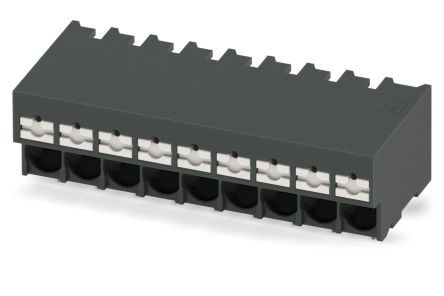 Phoenix Contact 0 P26, 5/ 9-H-5, SPT-THR 2 Series PCB Terminal Block, 9-Contact, 5mm Pitch, Through Hole Mount, 1-Row, [1135304]; 269-7973