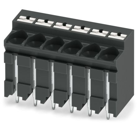 Phoenix Contact 0 P20 R44, 5/ 6-V-5, SPT-THR 2 Series PCB Terminal Block, 6-Contact, 5mm Pitch, Through Hole Mount, [1135338]; 269-7980